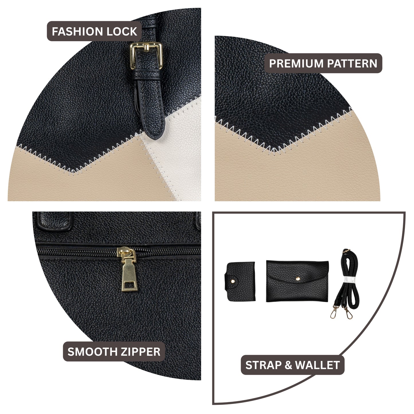 HB112 - Elegant Textured Handbag | Premium Quality | Regular Use | Luxury Style | Imported