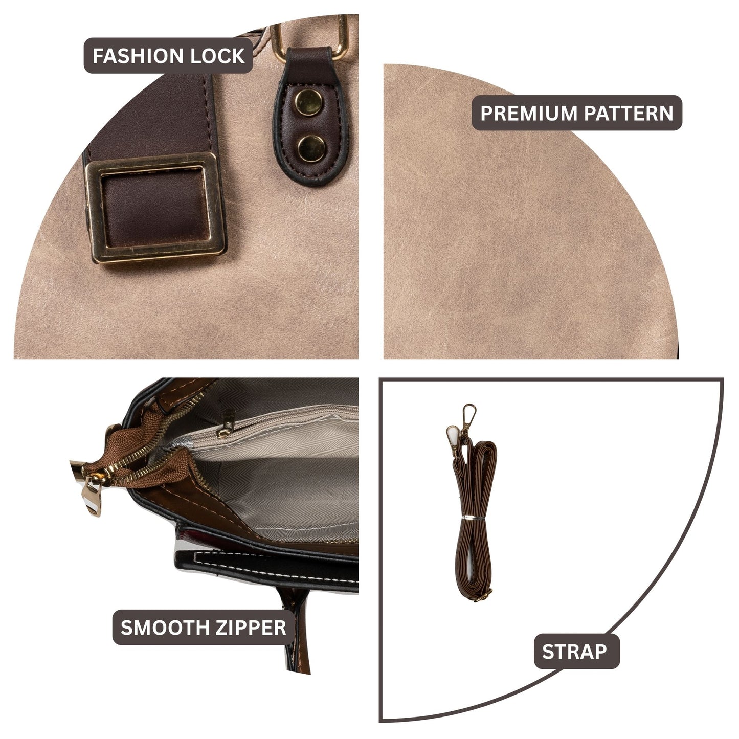 HB152- Elegant Textured Handbag | Premium Quality | Regular Use | Luxury Style | Imported