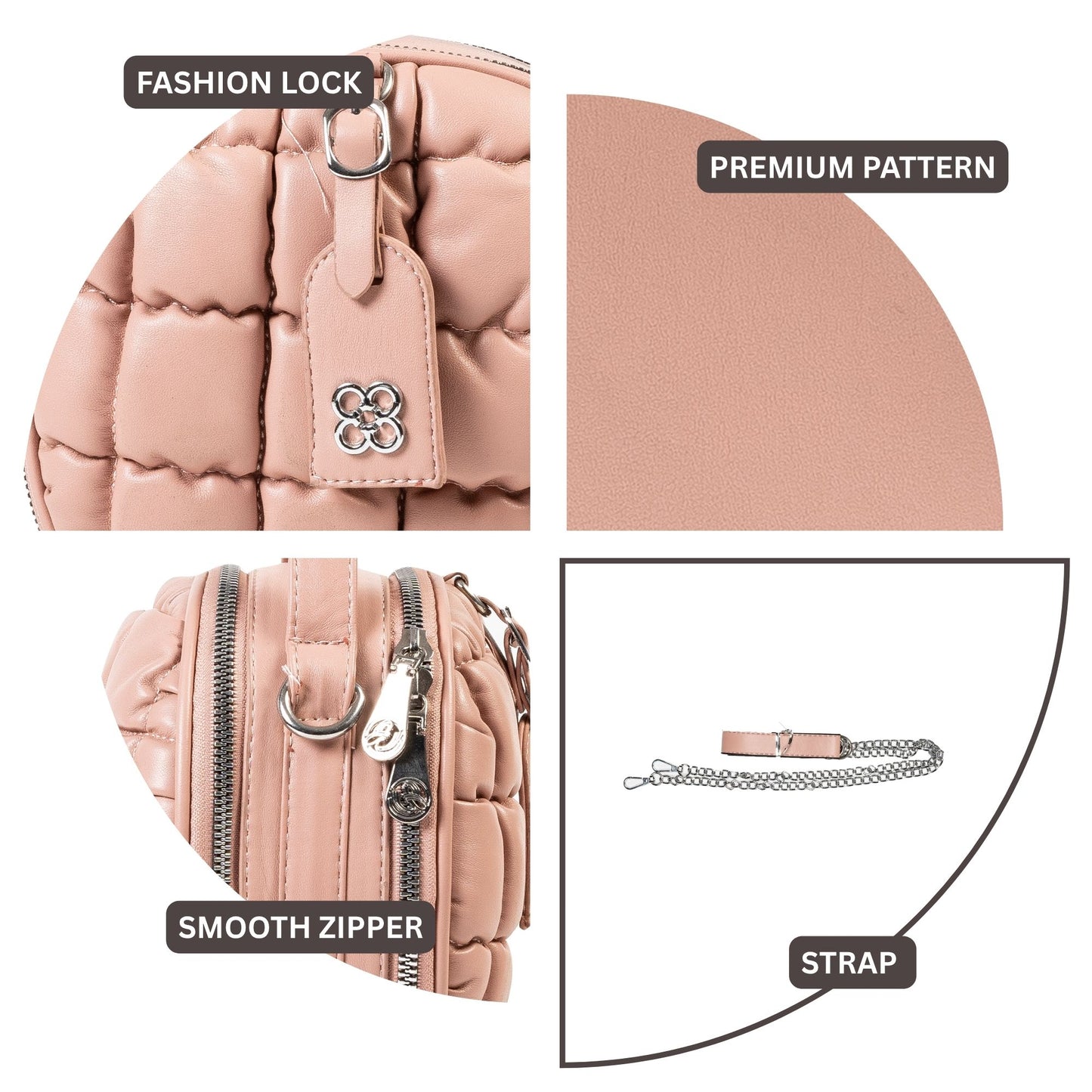 HB153- Elegant Textured Handbag | Premium Quality | Regular Use | Luxury Style | Imported