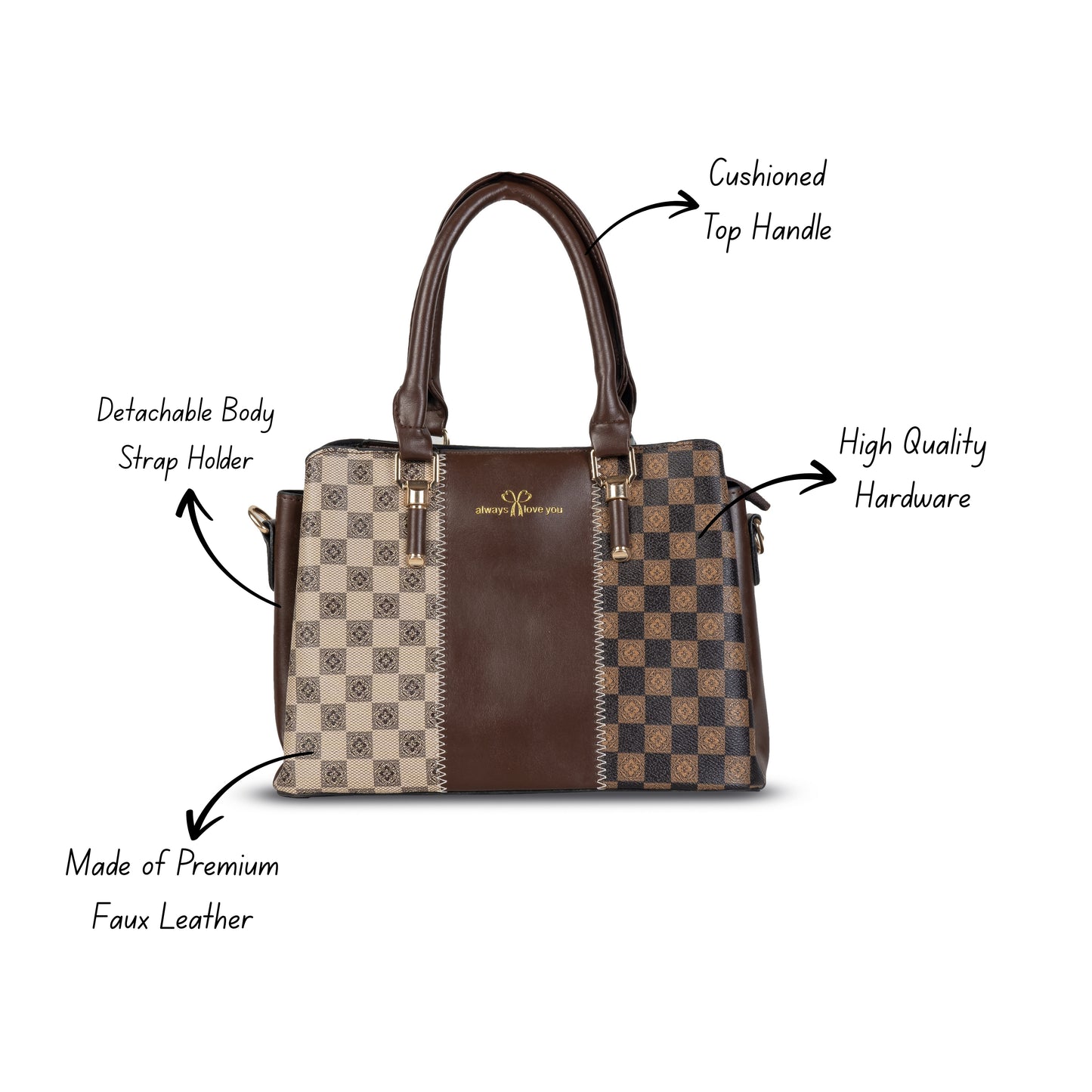 HB113 - Elegant Textured Handbag | Premium Quality | Regular Use | Luxury Style | Imported