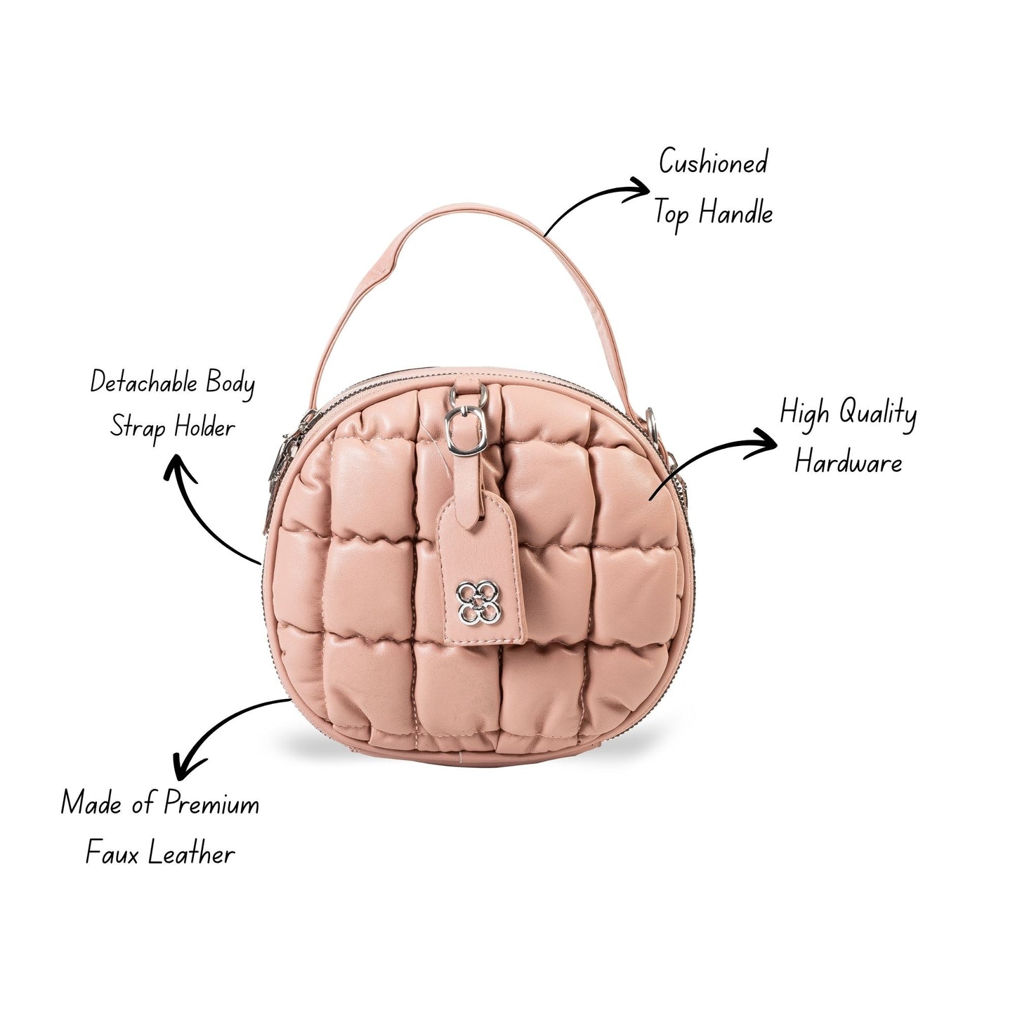 HB153- Elegant Textured Handbag | Premium Quality | Regular Use | Luxury Style | Imported