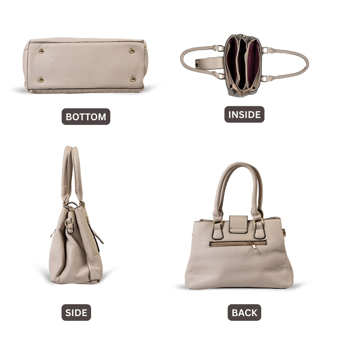 HB155- Elegant Textured Handbag | Premium Quality | Regular Use | Luxury Style | Imported