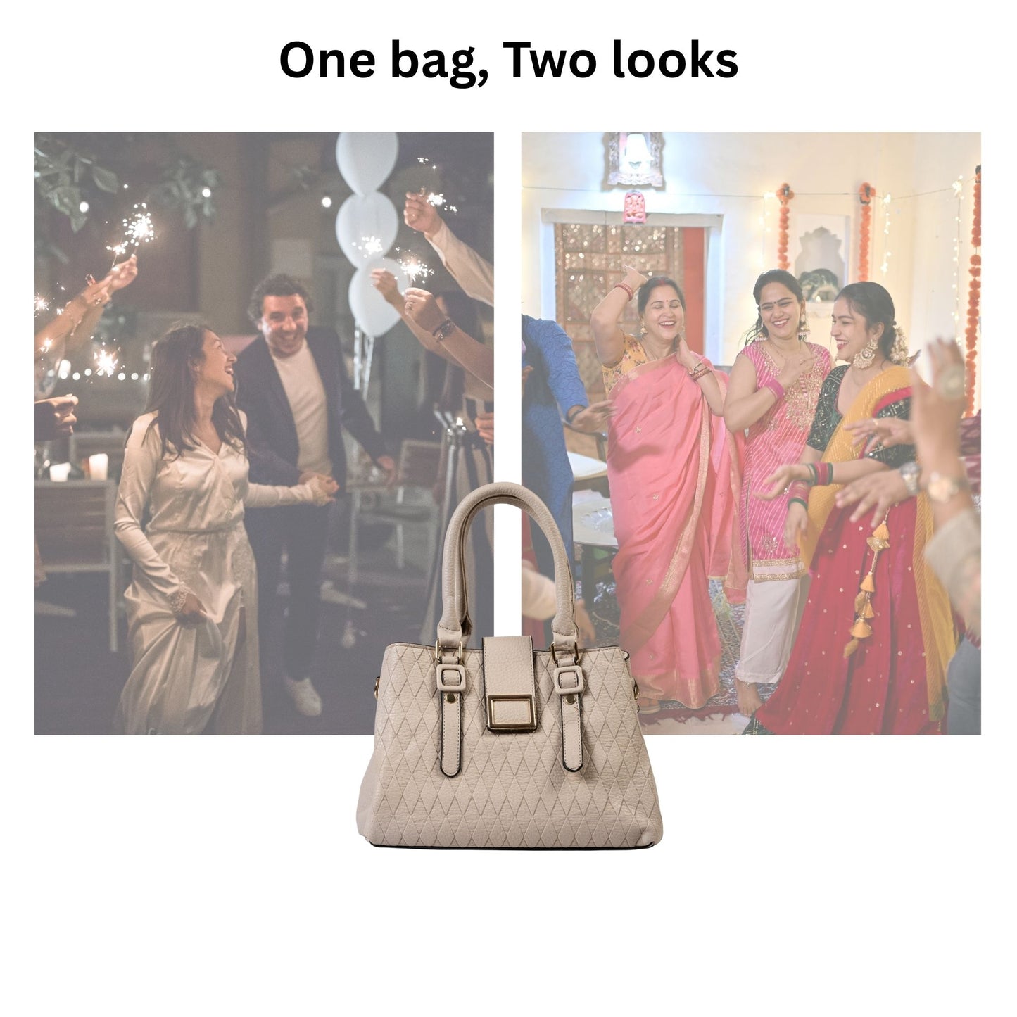 HB155- Elegant Textured Handbag | Premium Quality | Regular Use | Luxury Style | Imported