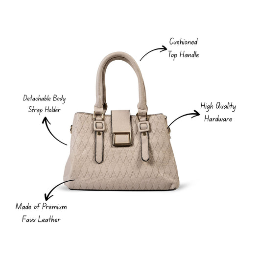 HB155- Elegant Textured Handbag | Premium Quality | Regular Use | Luxury Style | Imported