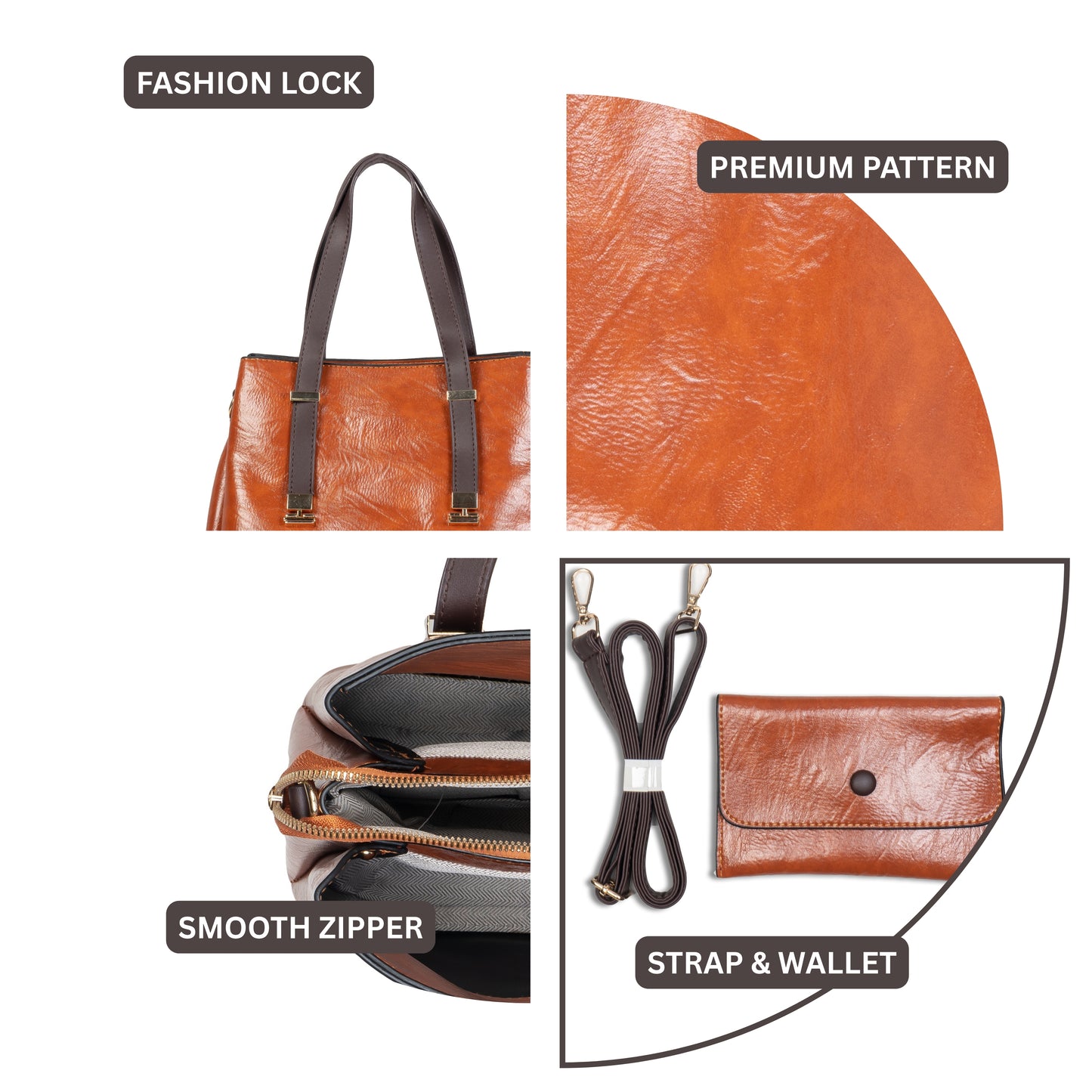 HB116 - Elegant Textured Handbag | Premium Quality | Regular Use | Luxury Style | Imported