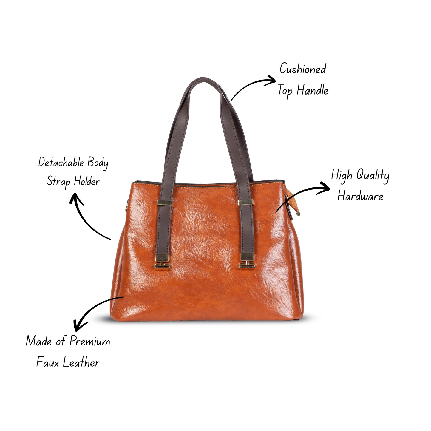 HB116 - Elegant Textured Handbag | Premium Quality | Regular Use | Luxury Style | Imported