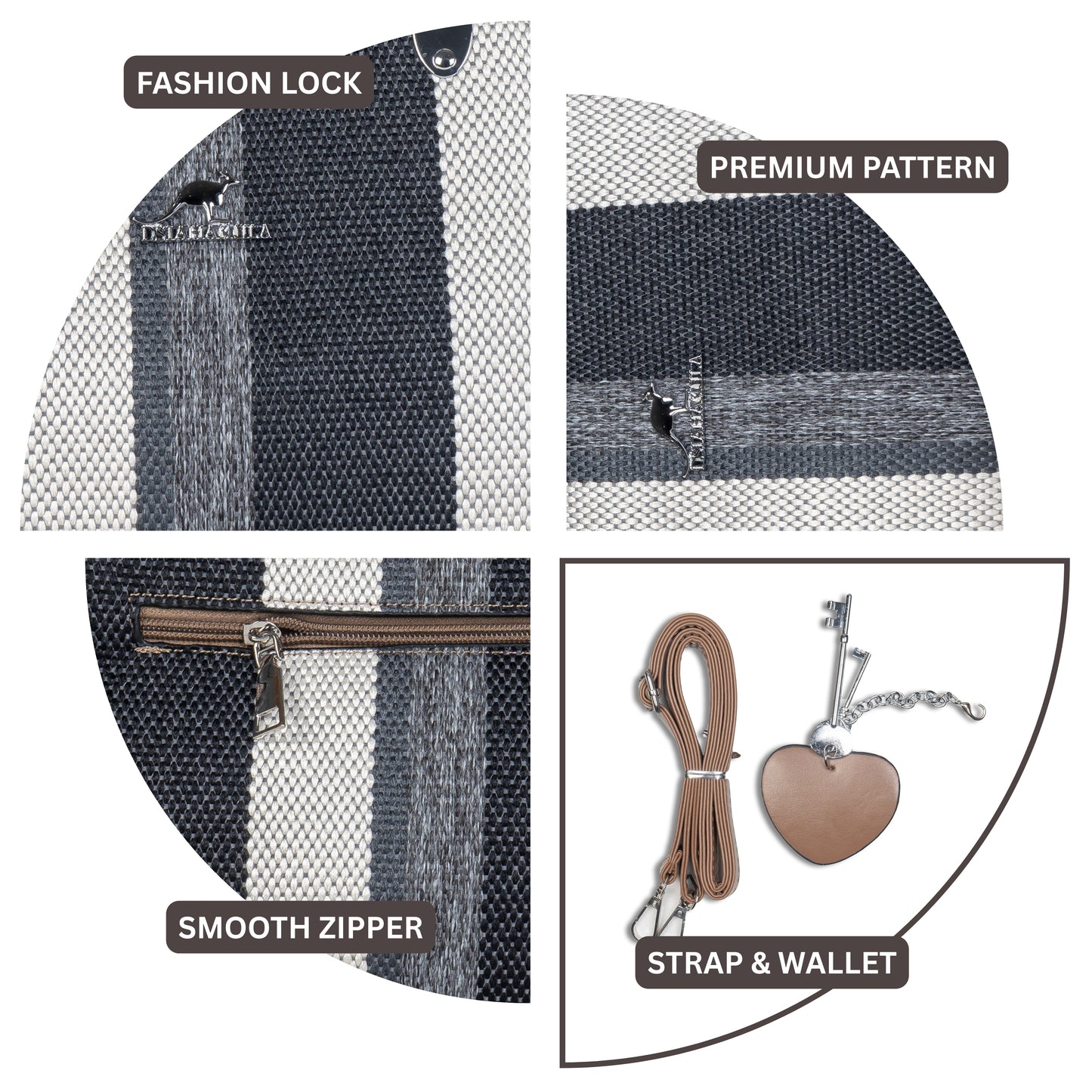 Elegant Textured Handbag – HB102 | Premium Quality | Regular Use | Luxury Style | Imported (Copy)