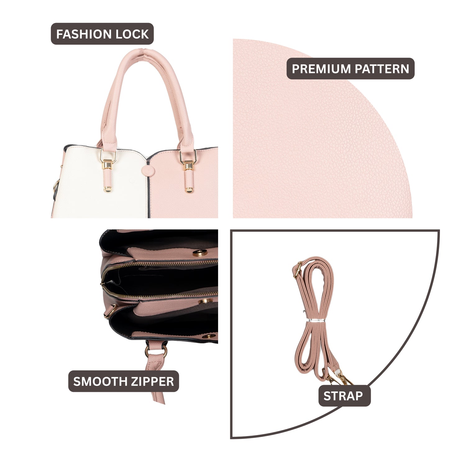 HB117 - Elegant Textured Handbag | Premium Quality | Regular Use | Luxury Style | Imported
