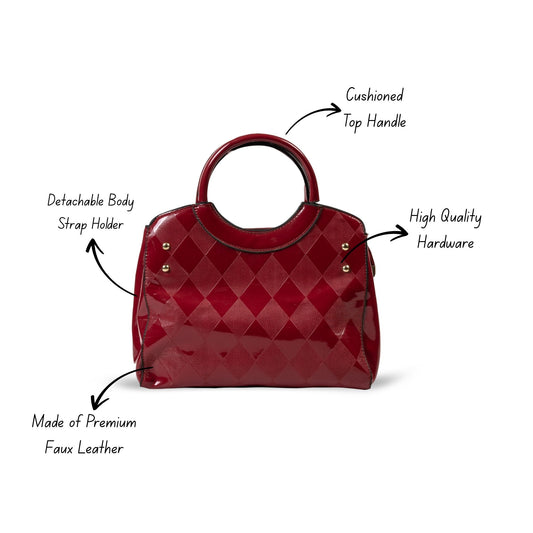 HB158- Elegant Textured Handbag | Premium Quality | Regular Use | Luxury Style | Imported