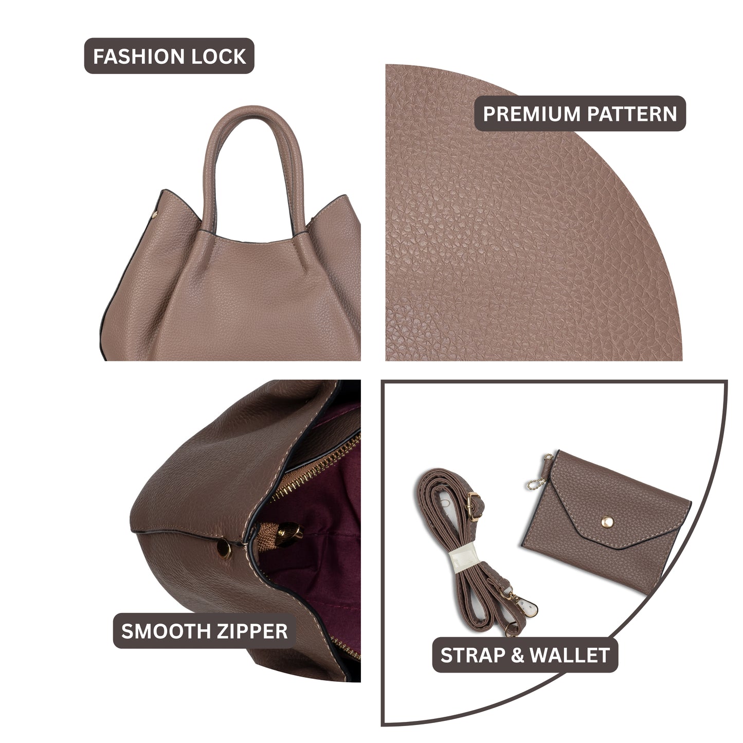 HB118 - Elegant Textured Handbag | Premium Quality | Regular Use | Luxury Style | Imported