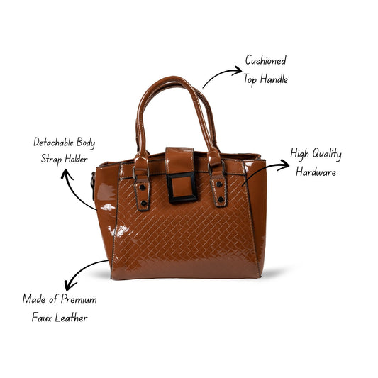 HB159- Elegant Textured Handbag | Premium Quality | Regular Use | Luxury Style | Imported