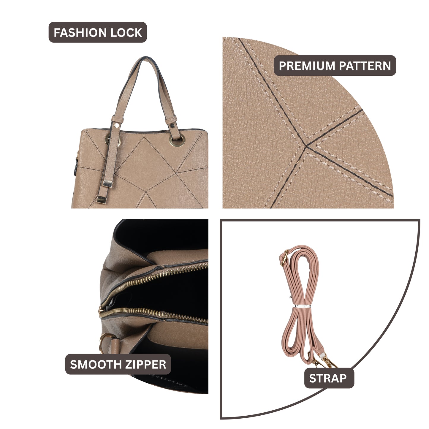 HB120 - Elegant Textured Handbag | Premium Quality | Regular Use | Luxury Style | Imported