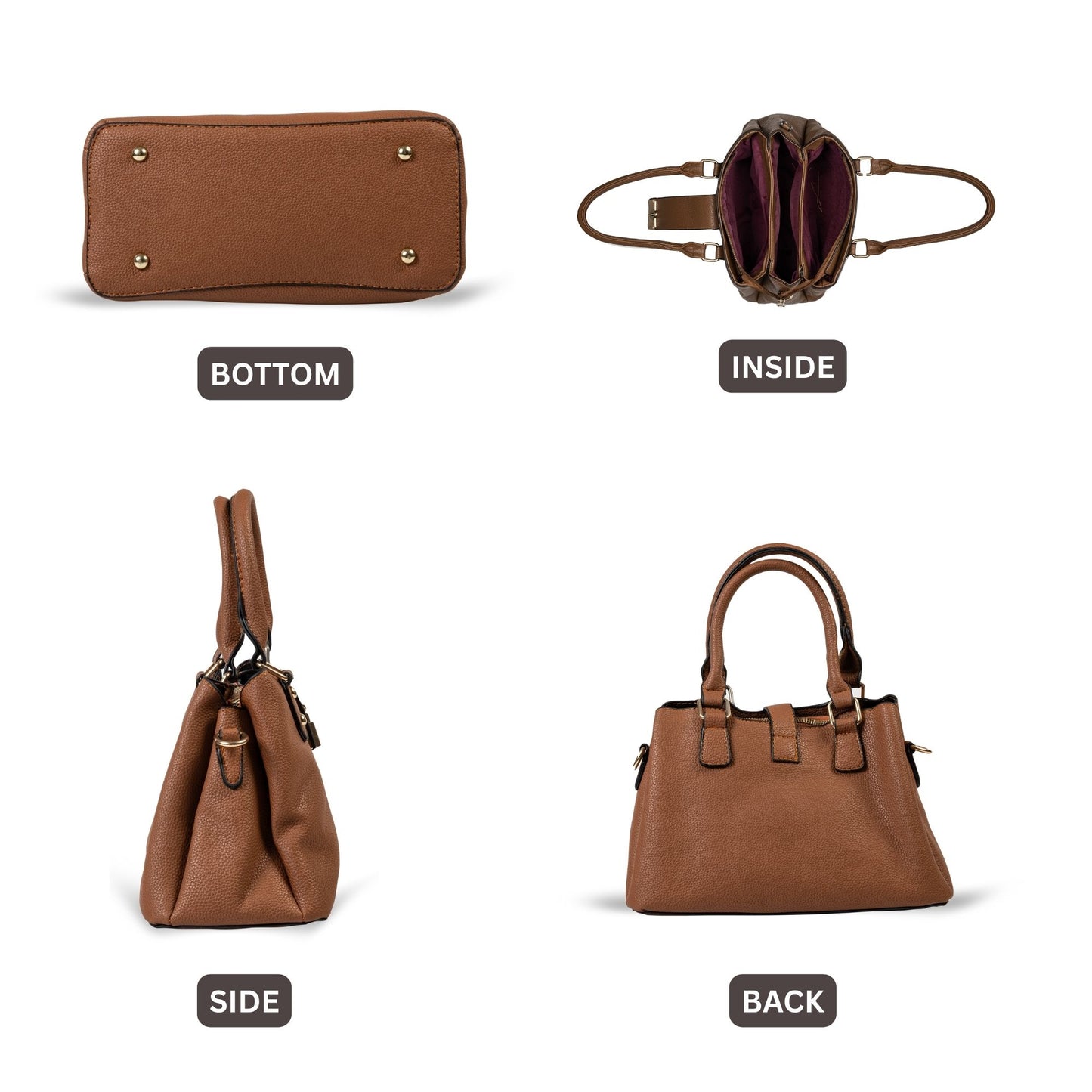 HB161- Elegant Textured Handbag | Premium Quality | Regular Use | Luxury Style | Imported