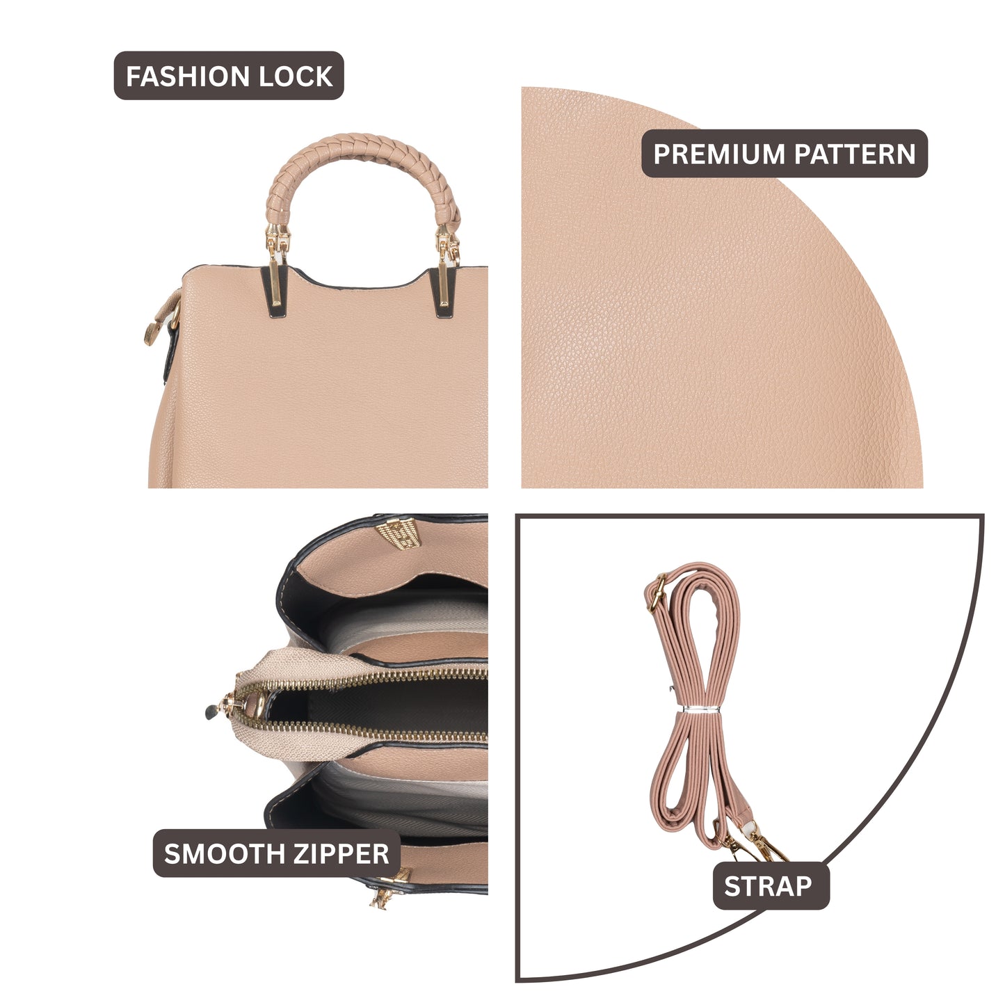 HB121 - Elegant Textured Handbag | Premium Quality | Regular Use | Luxury Style | Imported