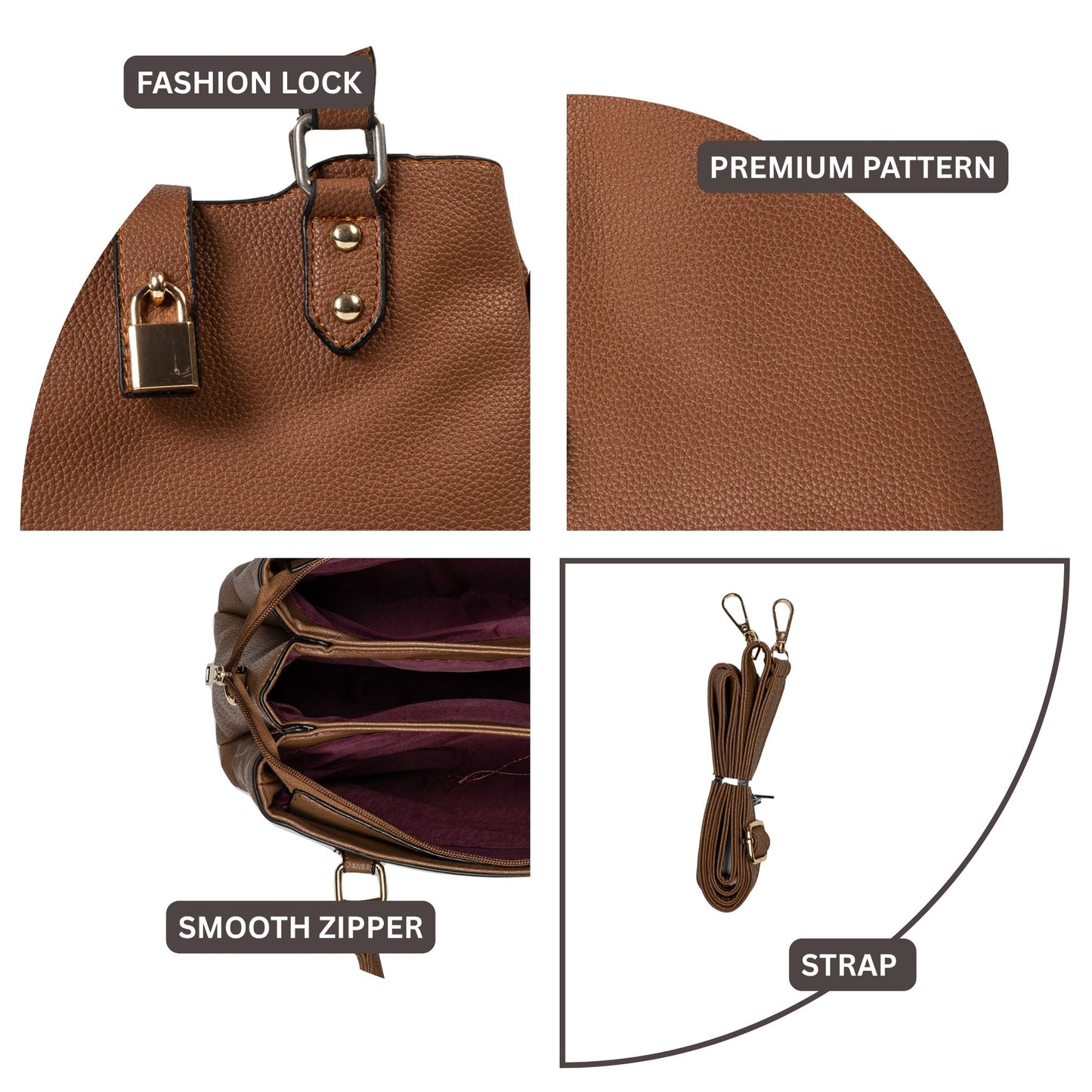 HB161- Elegant Textured Handbag | Premium Quality | Regular Use | Luxury Style | Imported