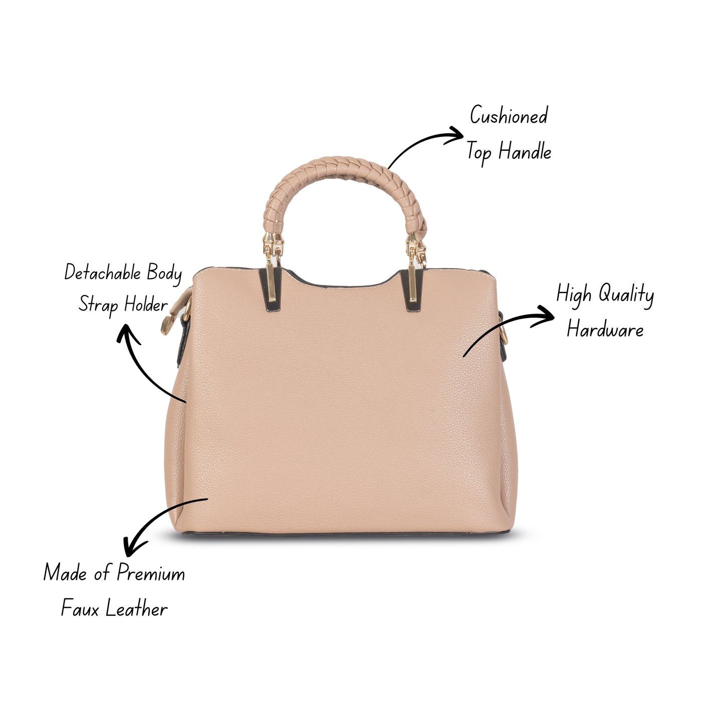 HB121 - Elegant Textured Handbag | Premium Quality | Regular Use | Luxury Style | Imported