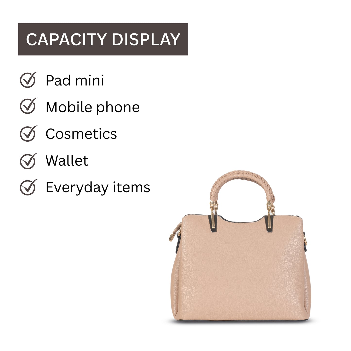 HB121 - Elegant Textured Handbag | Premium Quality | Regular Use | Luxury Style | Imported
