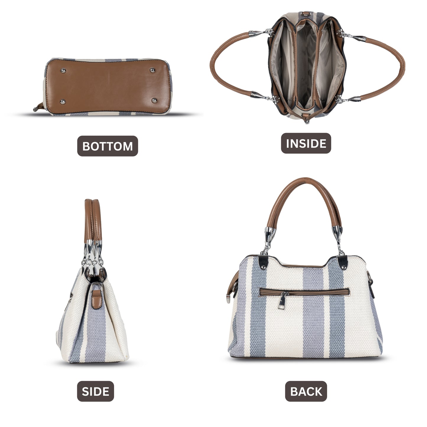HB122- Elegant Textured Handbag | Premium Quality | Regular Use | Luxury Style | Imported