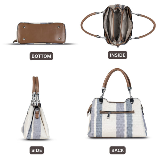 HB122- Elegant Textured Handbag | Premium Quality | Regular Use | Luxury Style | Imported