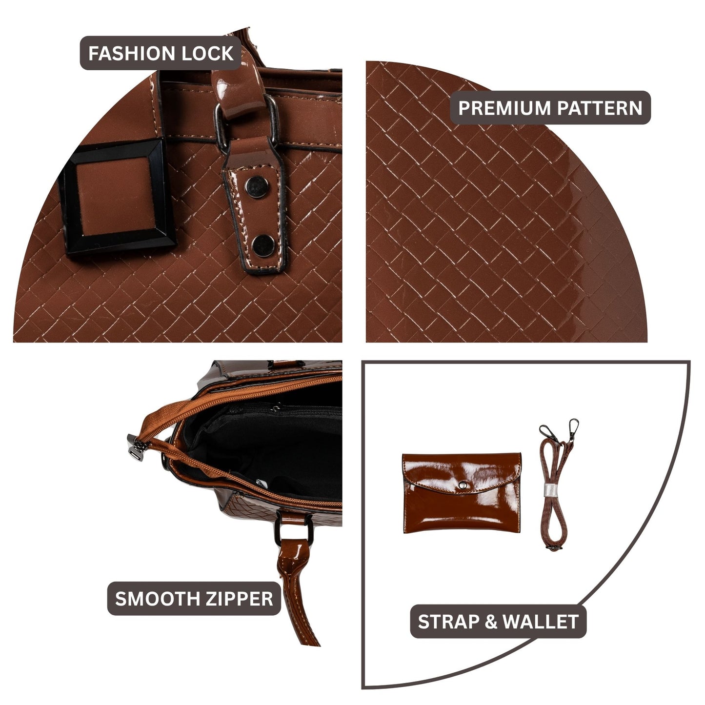 HB162- Elegant Textured Handbag | Premium Quality | Regular Use | Luxury Style | Imported