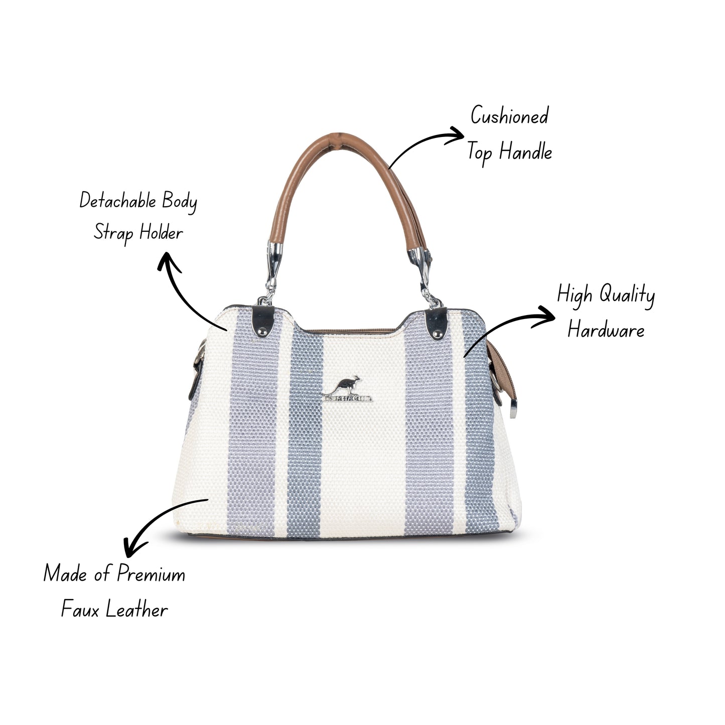 HB122- Elegant Textured Handbag | Premium Quality | Regular Use | Luxury Style | Imported