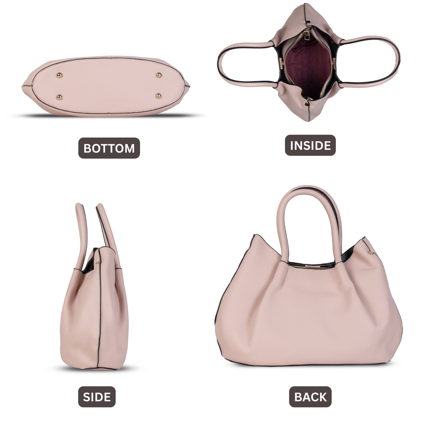 HB123- Elegant Textured Handbag | Premium Quality | Regular Use | Luxury Style | Imported