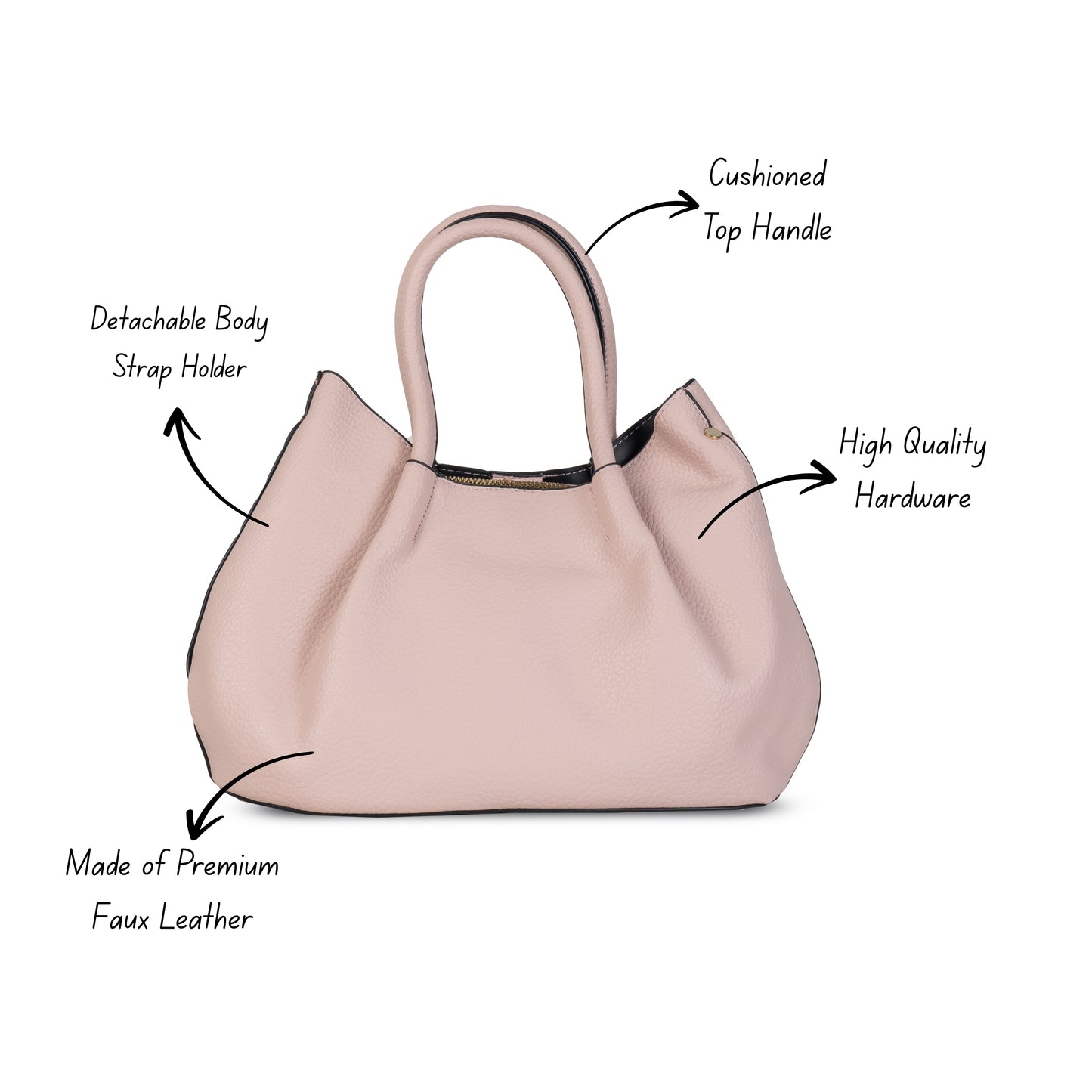 HB123- Elegant Textured Handbag | Premium Quality | Regular Use | Luxury Style | Imported