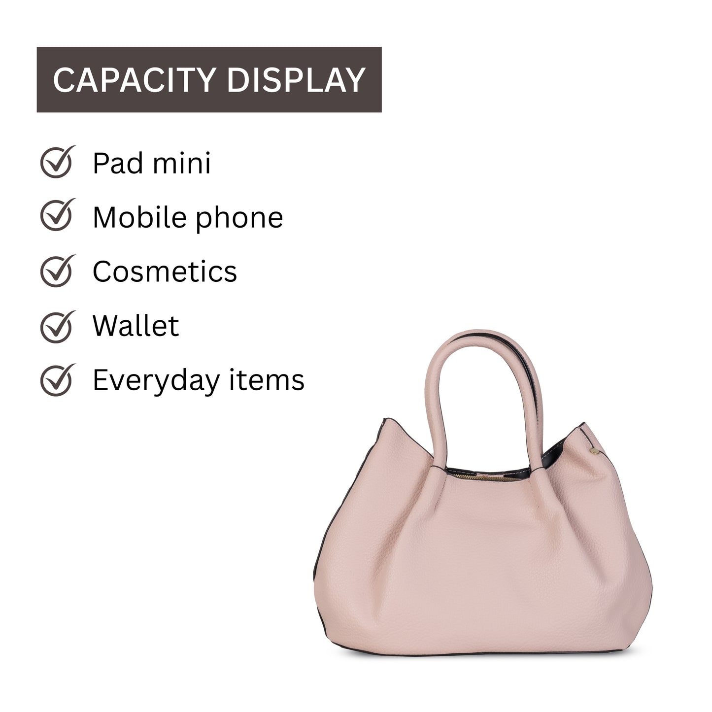 HB123- Elegant Textured Handbag | Premium Quality | Regular Use | Luxury Style | Imported