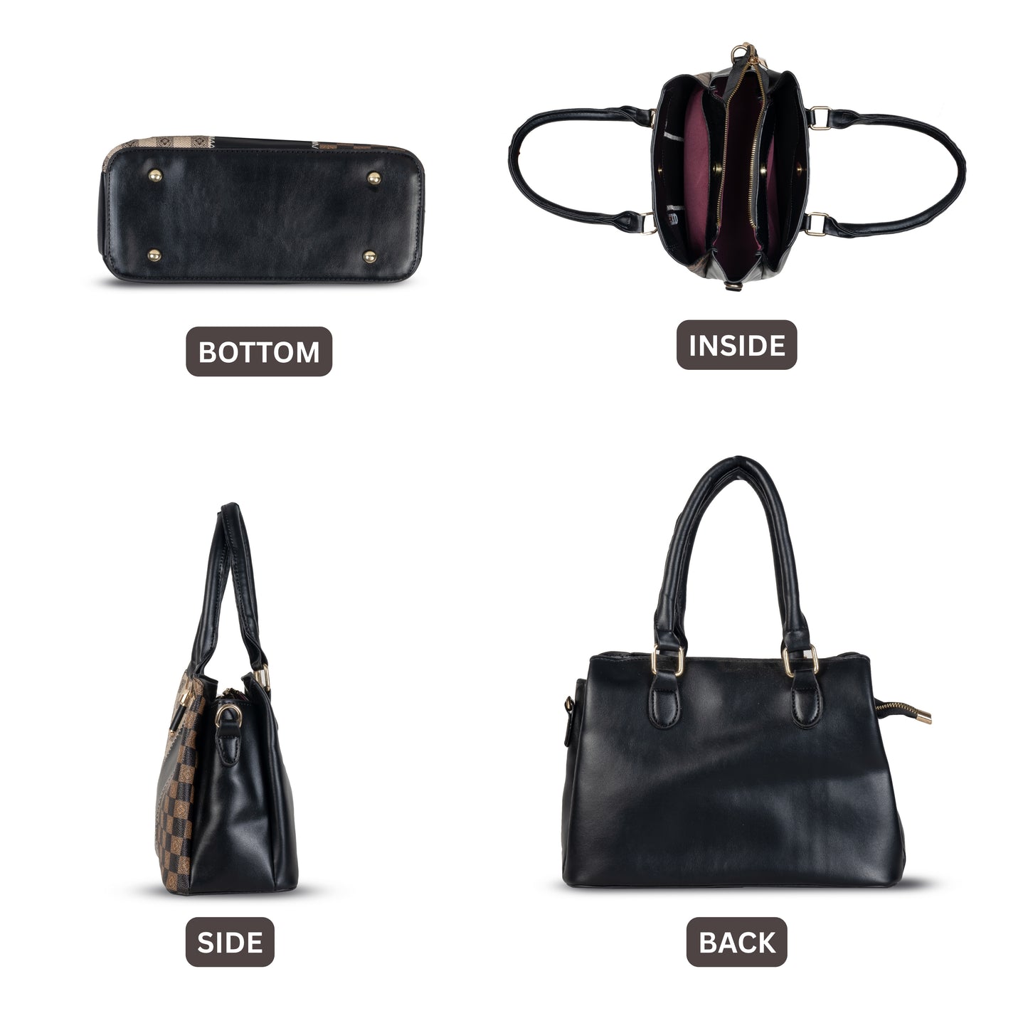 HB125- Elegant Textured Handbag | Premium Quality | Regular Use | Luxury Style | Imported