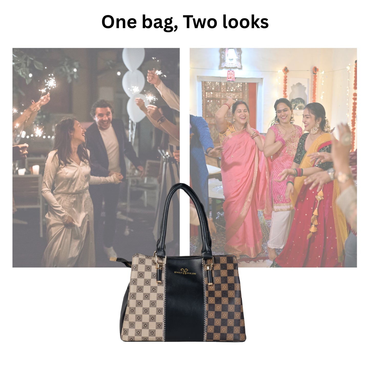 HB125- Elegant Textured Handbag | Premium Quality | Regular Use | Luxury Style | Imported