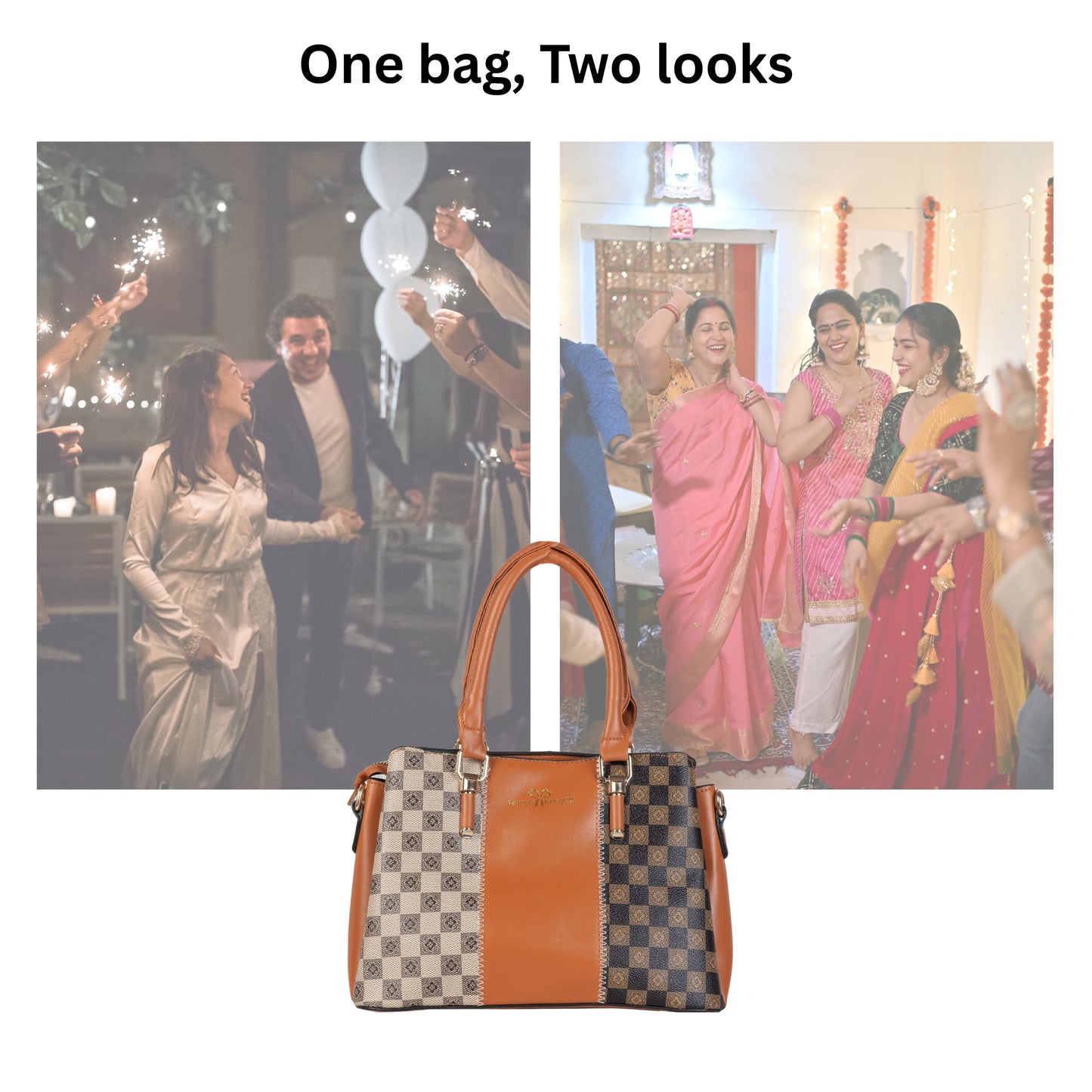 HB126- Elegant Textured Handbag | Premium Quality | Regular Use | Luxury Style | Imported