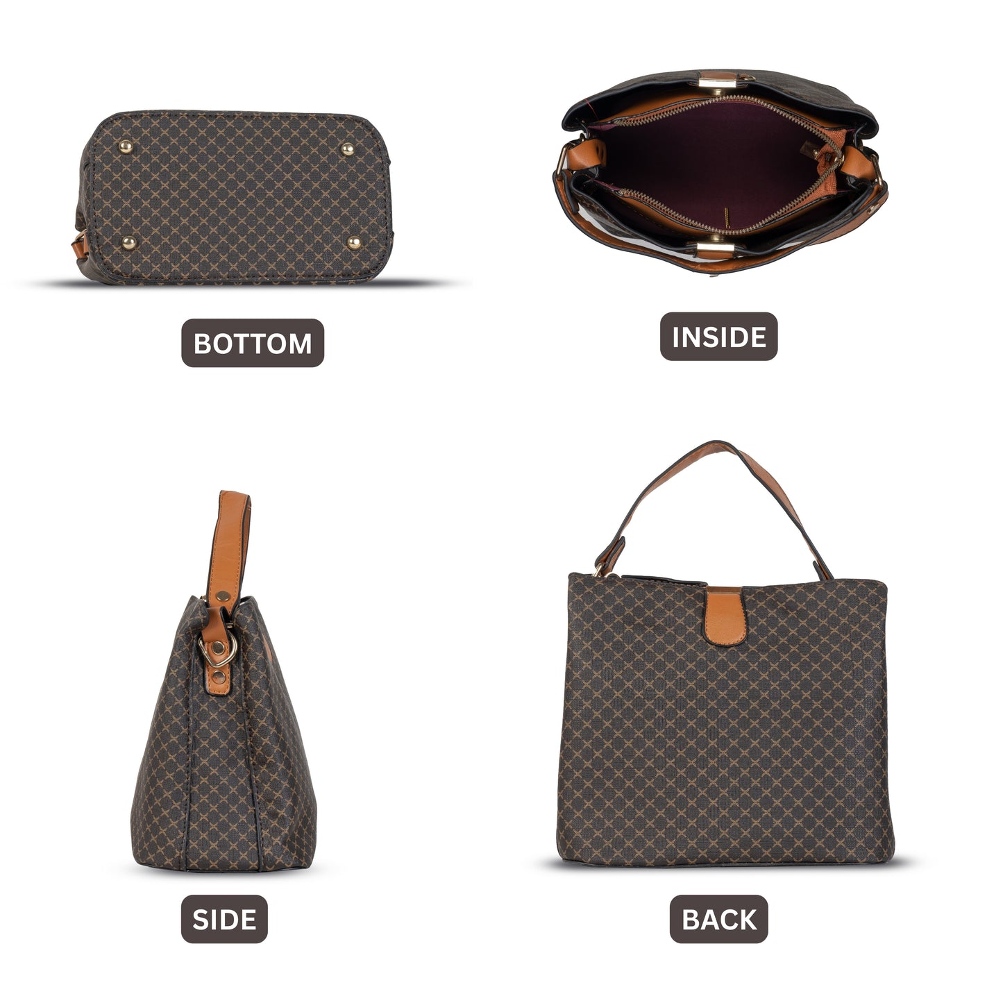 HB127- Elegant Textured Handbag | Premium Quality | Regular Use | Luxury Style | Imported