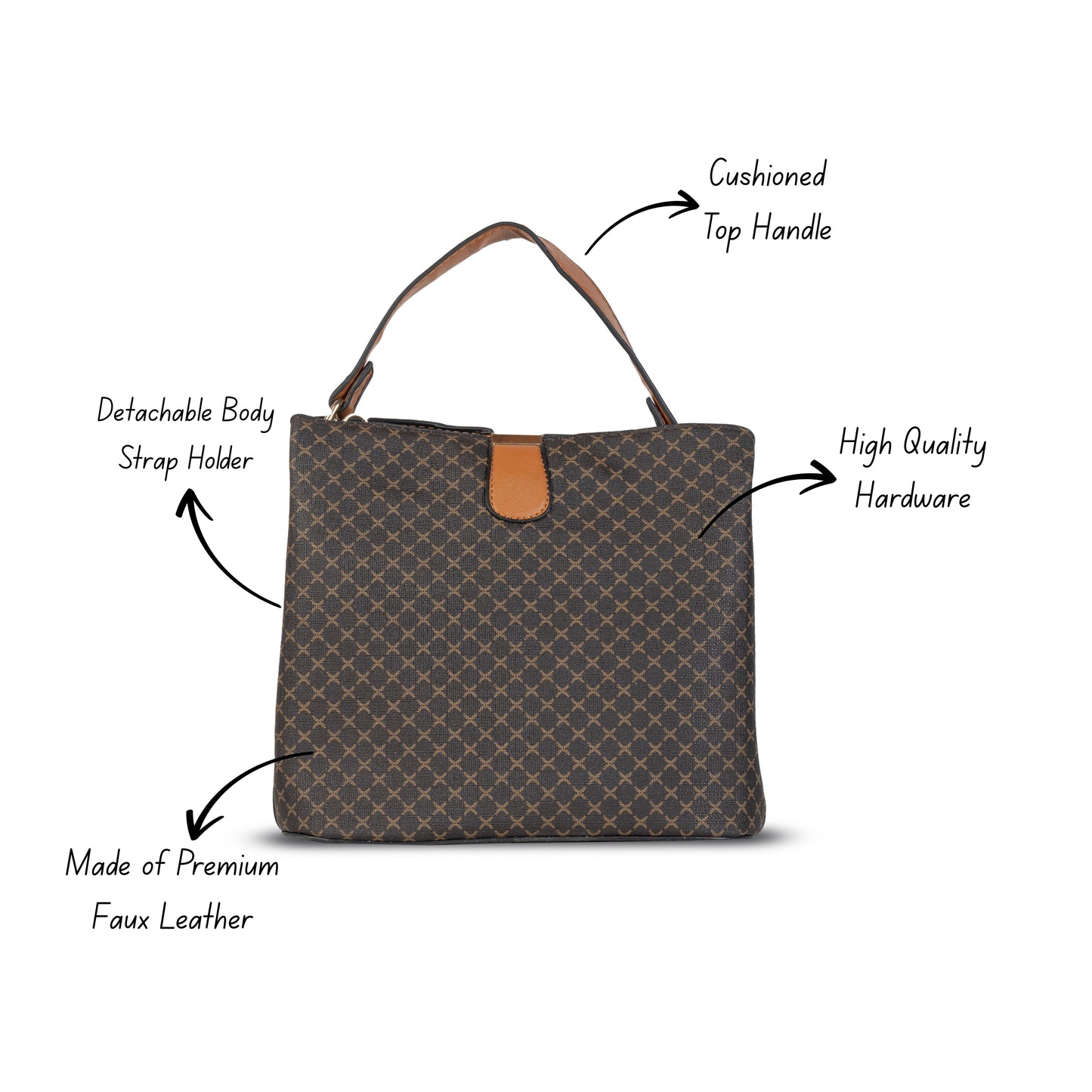HB127- Elegant Textured Handbag | Premium Quality | Regular Use | Luxury Style | Imported