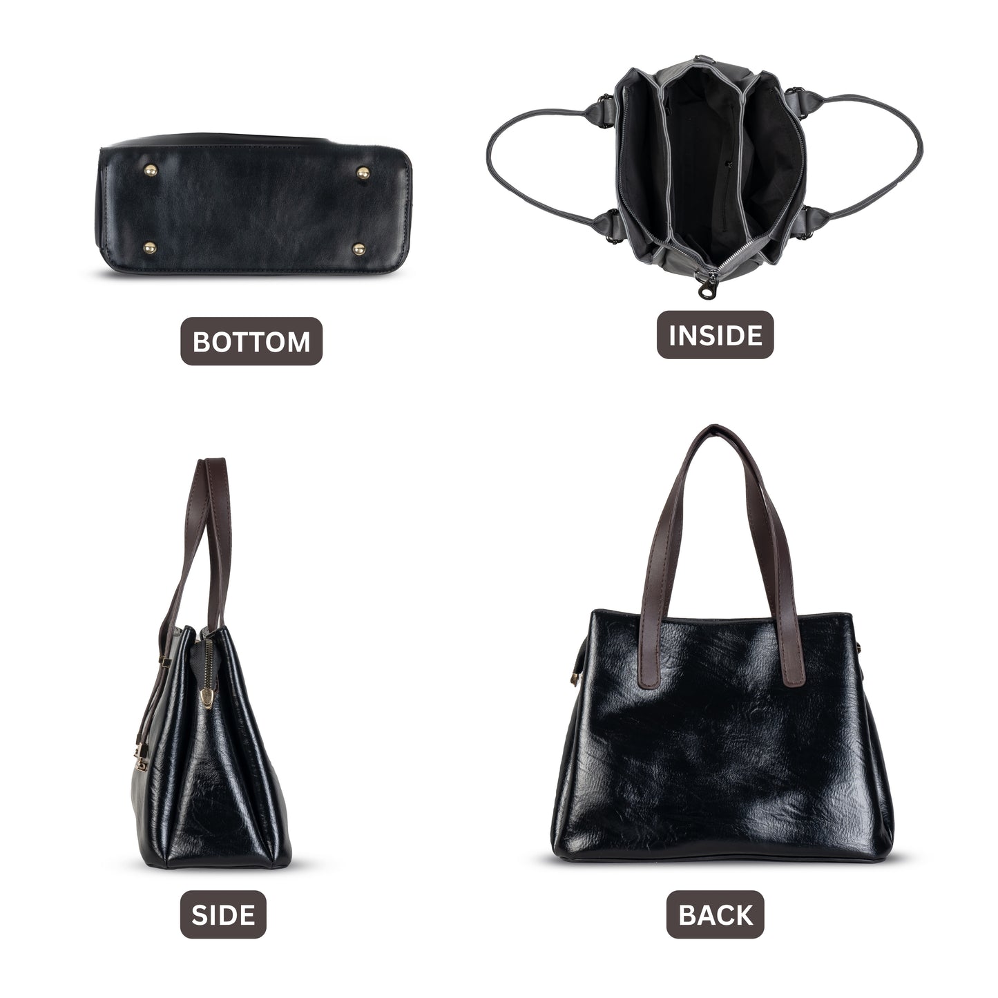 HB129- Elegant Textured Handbag | Premium Quality | Regular Use | Luxury Style | Imported
