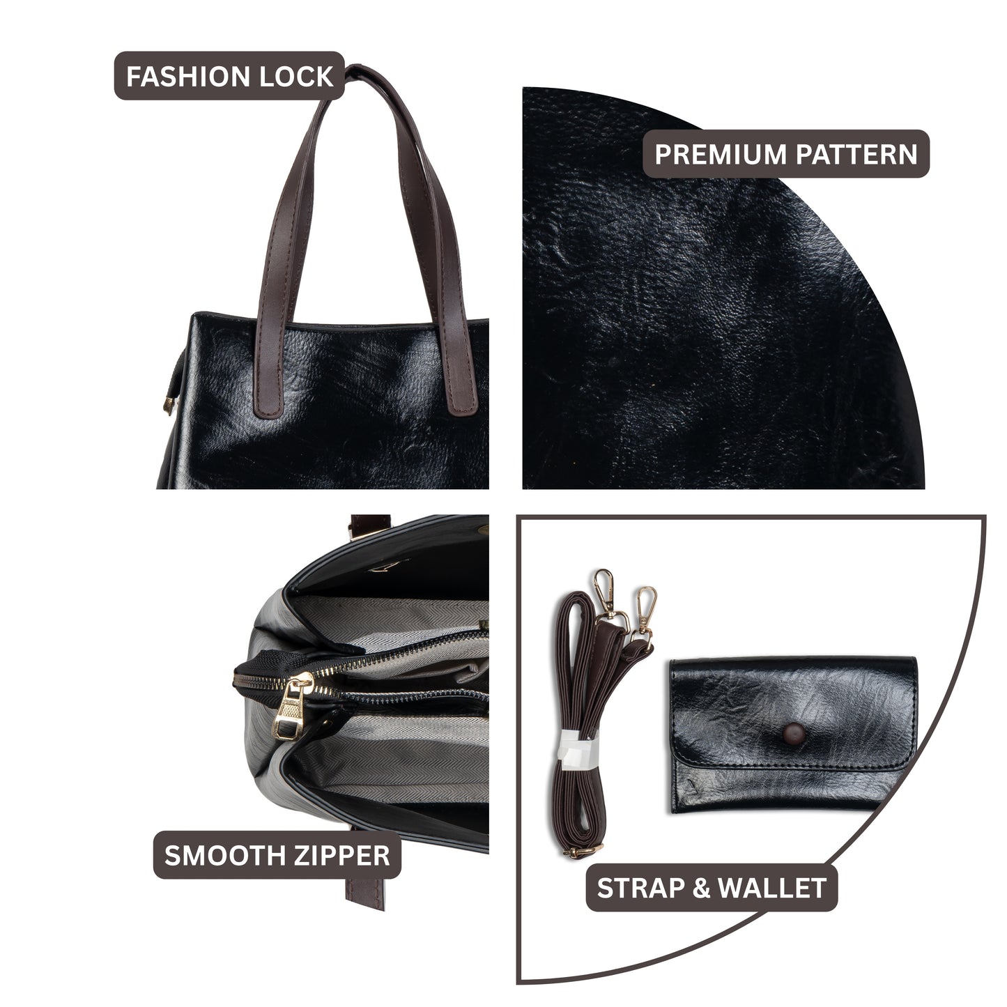 HB129- Elegant Textured Handbag | Premium Quality | Regular Use | Luxury Style | Imported