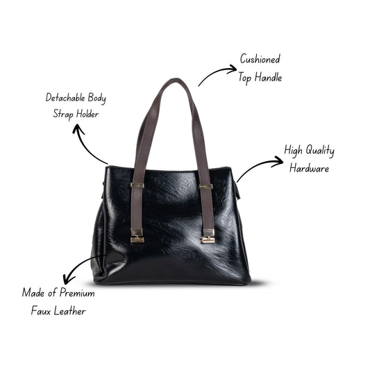 HB129- Elegant Textured Handbag | Premium Quality | Regular Use | Luxury Style | Imported