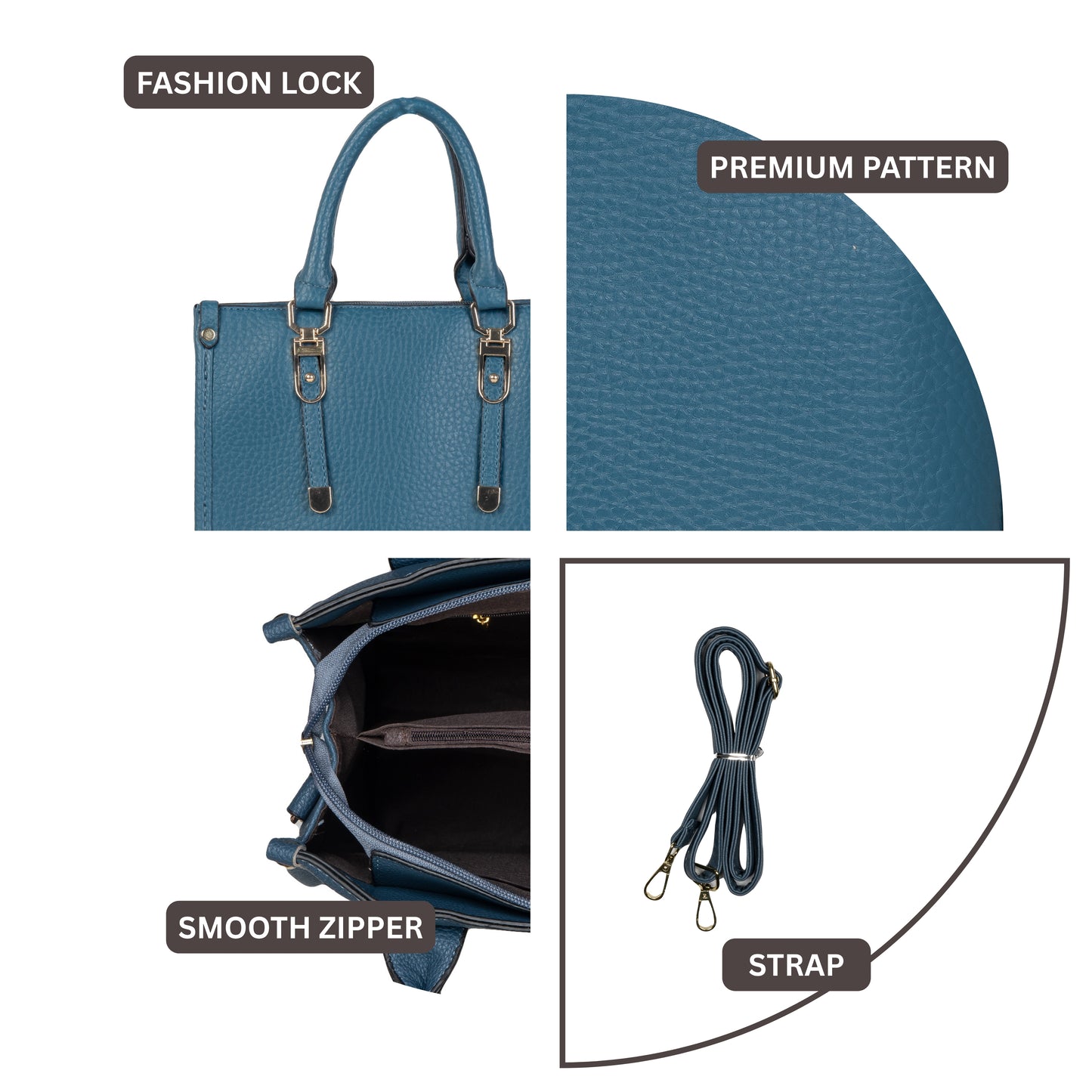 HB130- Elegant Textured Handbag | Premium Quality | Regular Use | Luxury Style | Imported