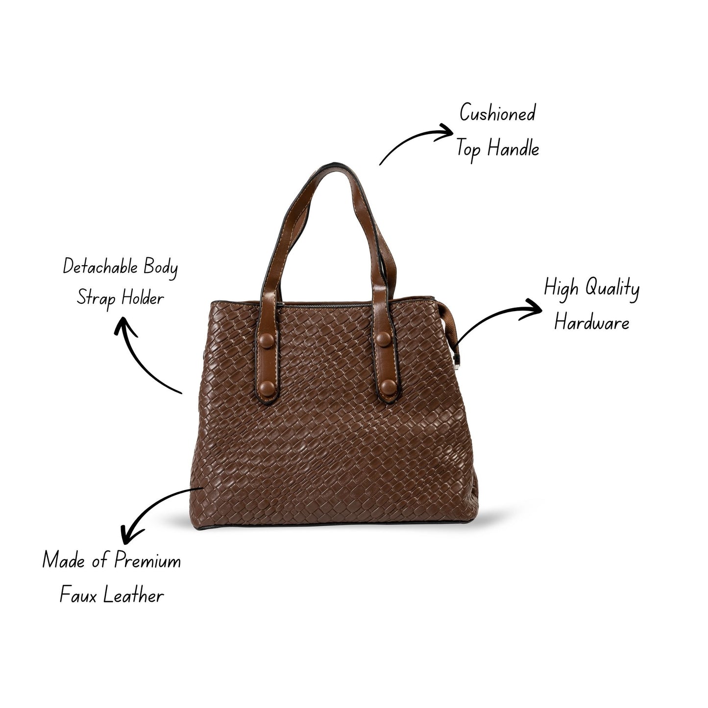 HB143- Elegant Textured Handbag | Premium Quality | Regular Use | Luxury Style | Imported