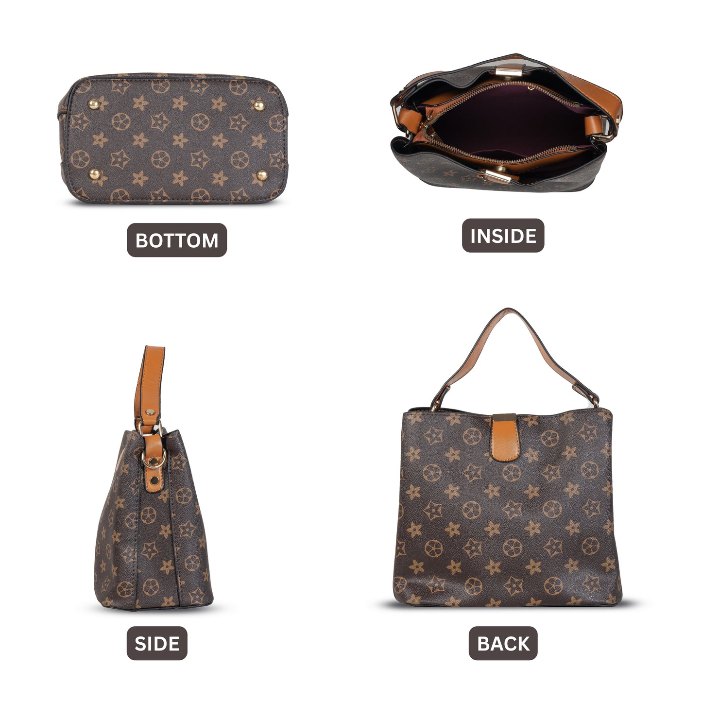 HB131- Elegant Textured Handbag | Premium Quality | Regular Use | Luxury Style | Imported