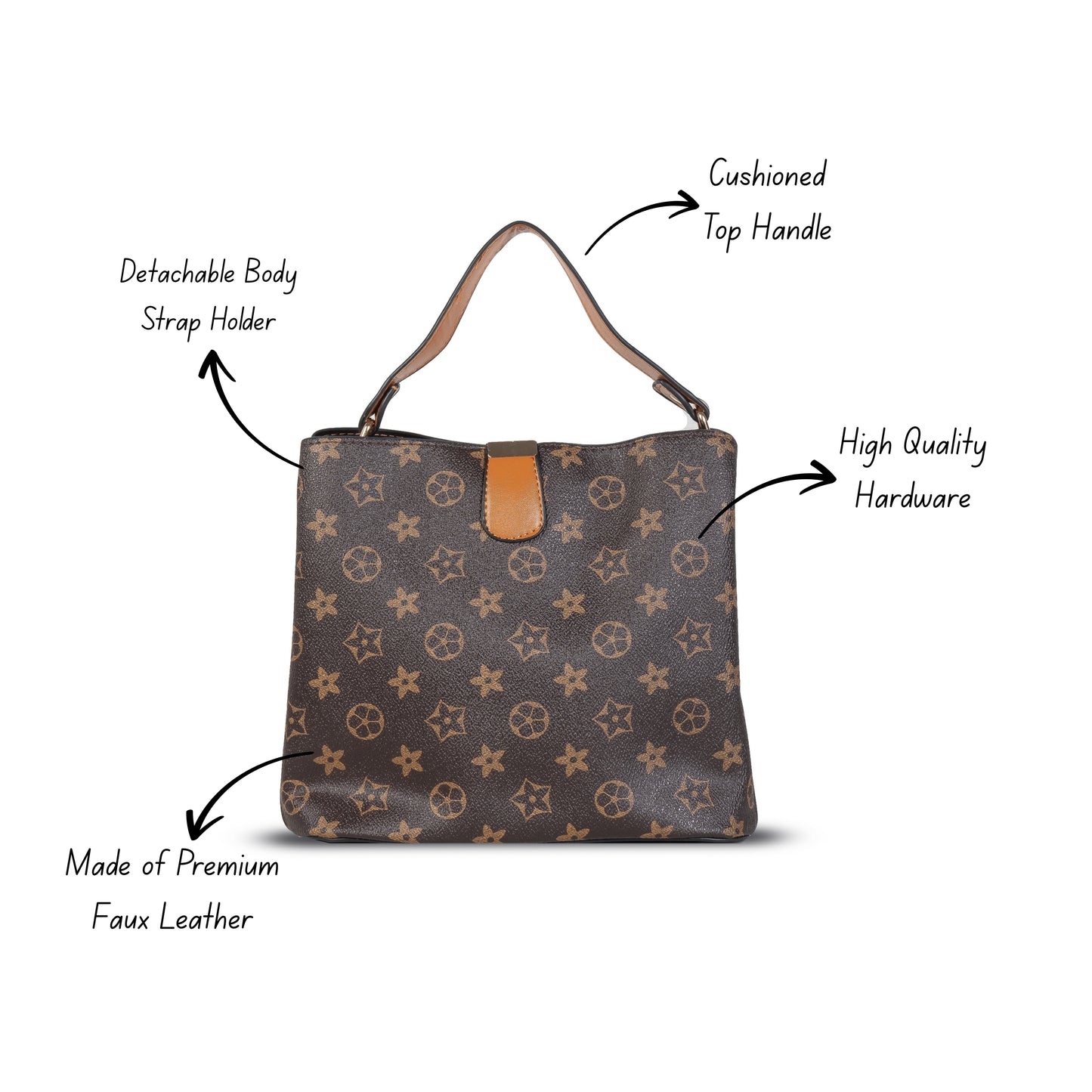 HB131- Elegant Textured Handbag | Premium Quality | Regular Use | Luxury Style | Imported