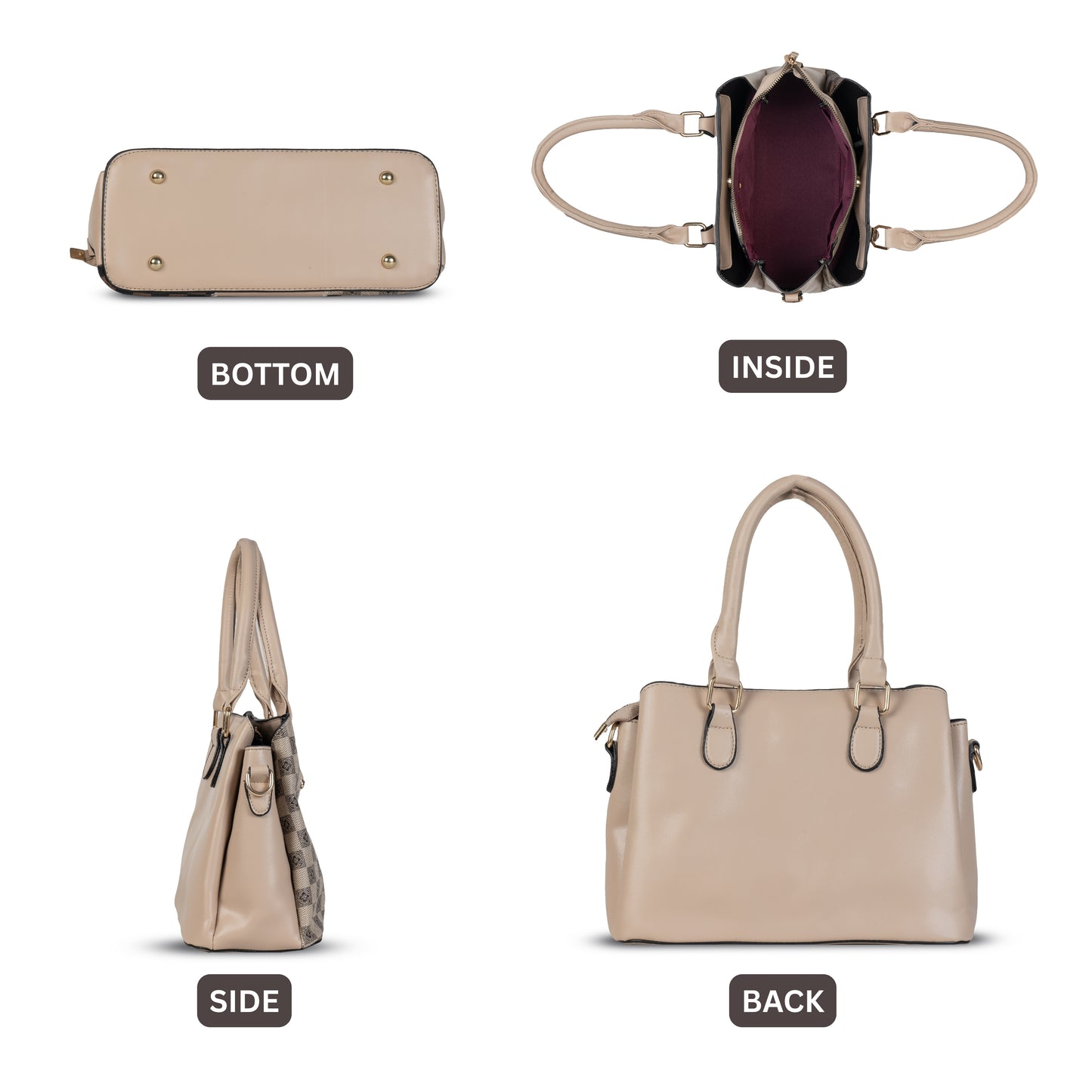 HB132- Elegant Textured Handbag | Premium Quality | Regular Use | Luxury Style | Imported