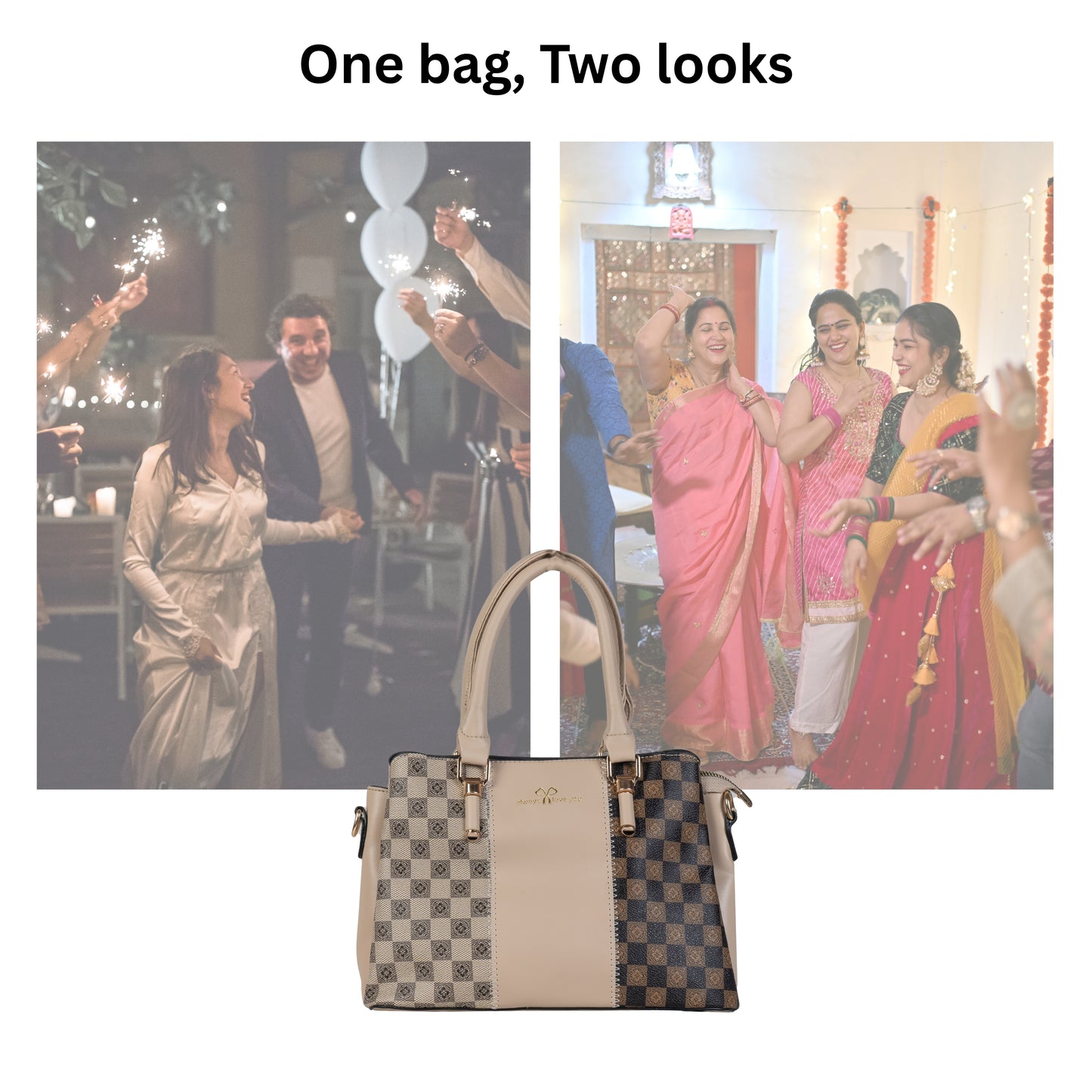 HB132- Elegant Textured Handbag | Premium Quality | Regular Use | Luxury Style | Imported
