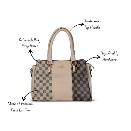 HB132- Elegant Textured Handbag | Premium Quality | Regular Use | Luxury Style | Imported