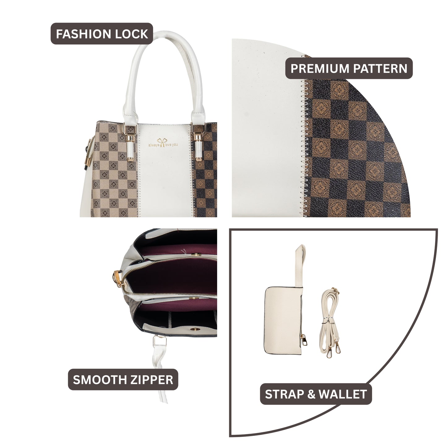 HB134- Elegant Textured Handbag | Premium Quality | Regular Use | Luxury Style | Imported