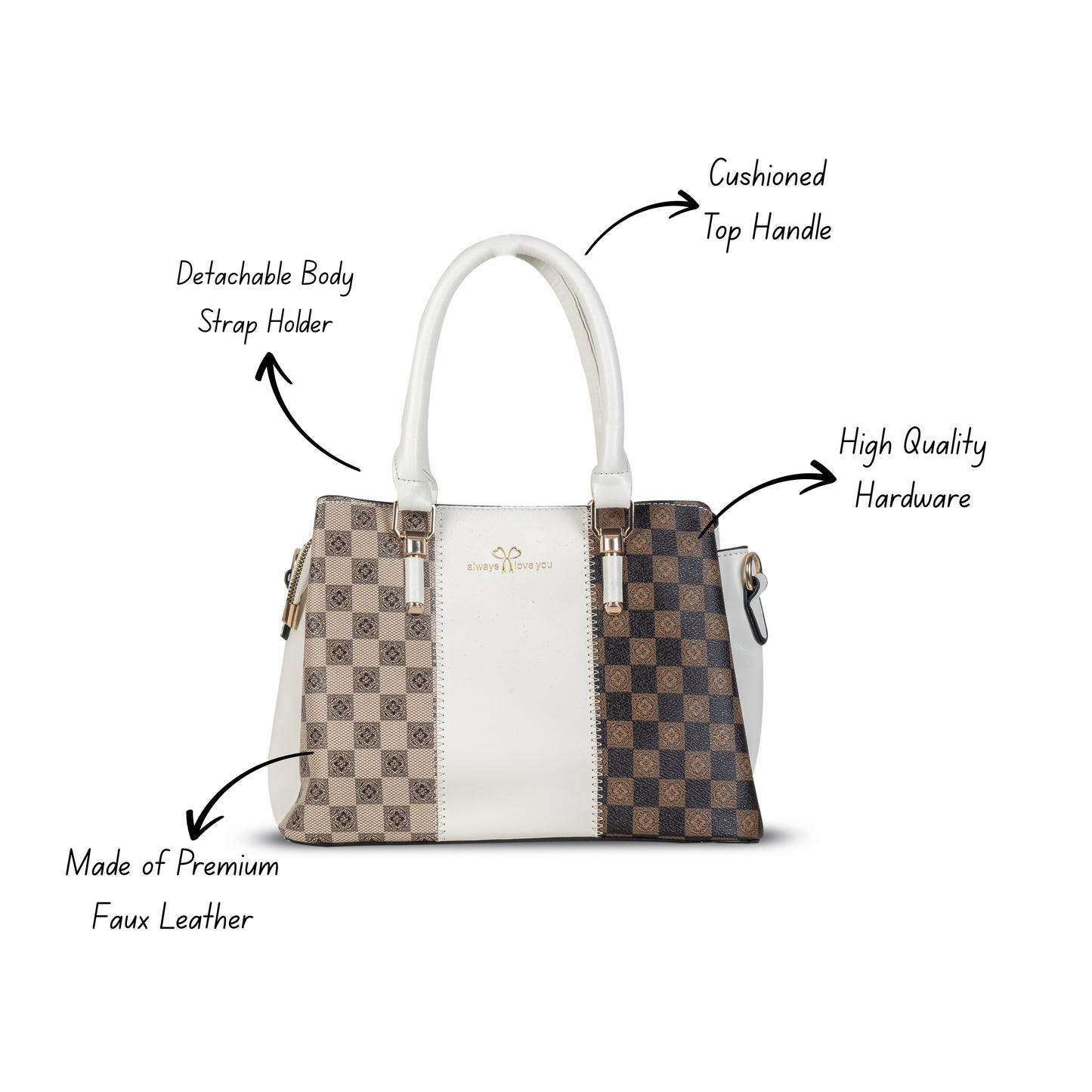 HB134- Elegant Textured Handbag | Premium Quality | Regular Use | Luxury Style | Imported