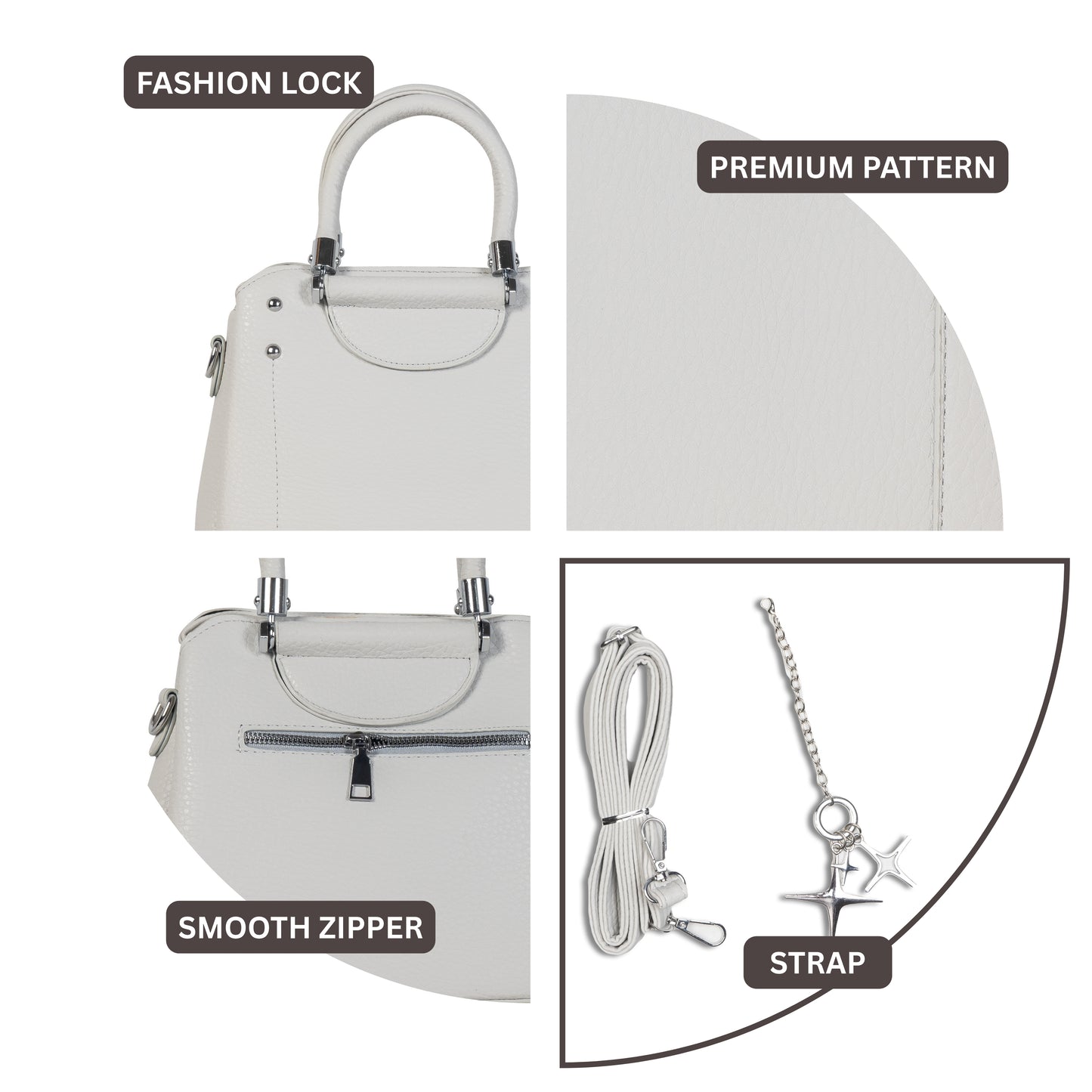 HB135- Elegant Textured Handbag | Premium Quality | Regular Use | Luxury Style | Imported