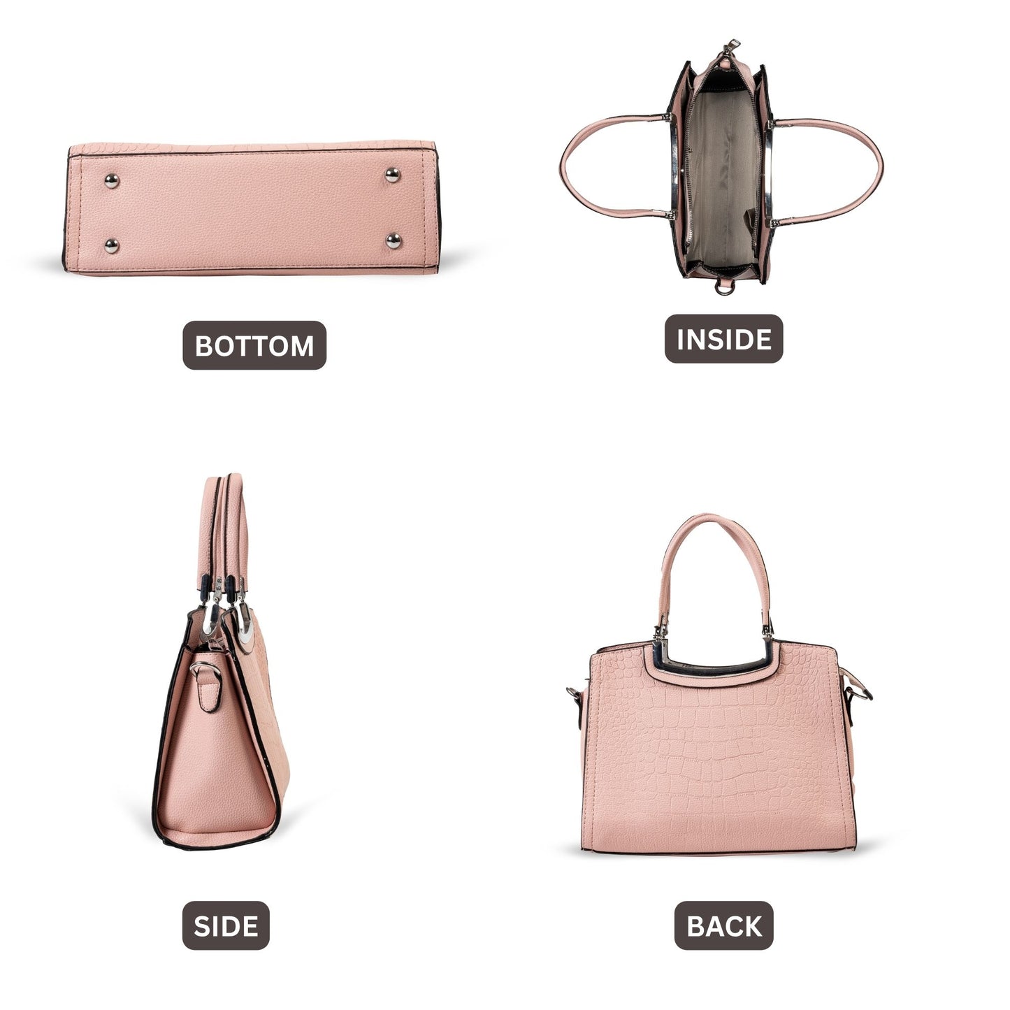 HB144- Elegant Textured Handbag | Premium Quality | Regular Use | Luxury Style | Imported
