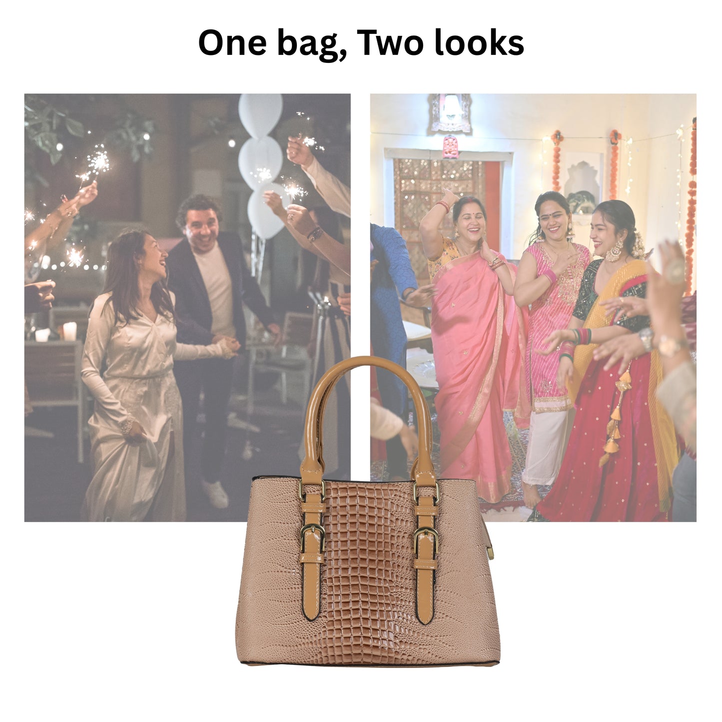 HB136- Elegant Textured Handbag | Premium Quality | Regular Use | Luxury Style | Imported