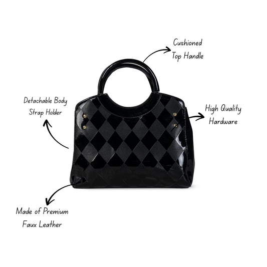 HB137- Elegant Textured Handbag | Premium Quality | Regular Use | Luxury Style | Imported