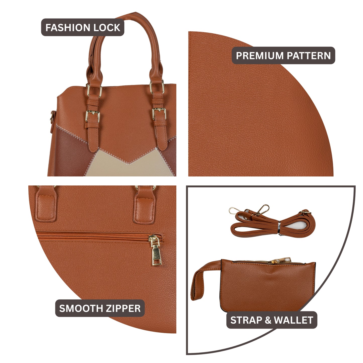 HB138- Elegant Textured Handbag | Premium Quality | Regular Use | Luxury Style | Imported